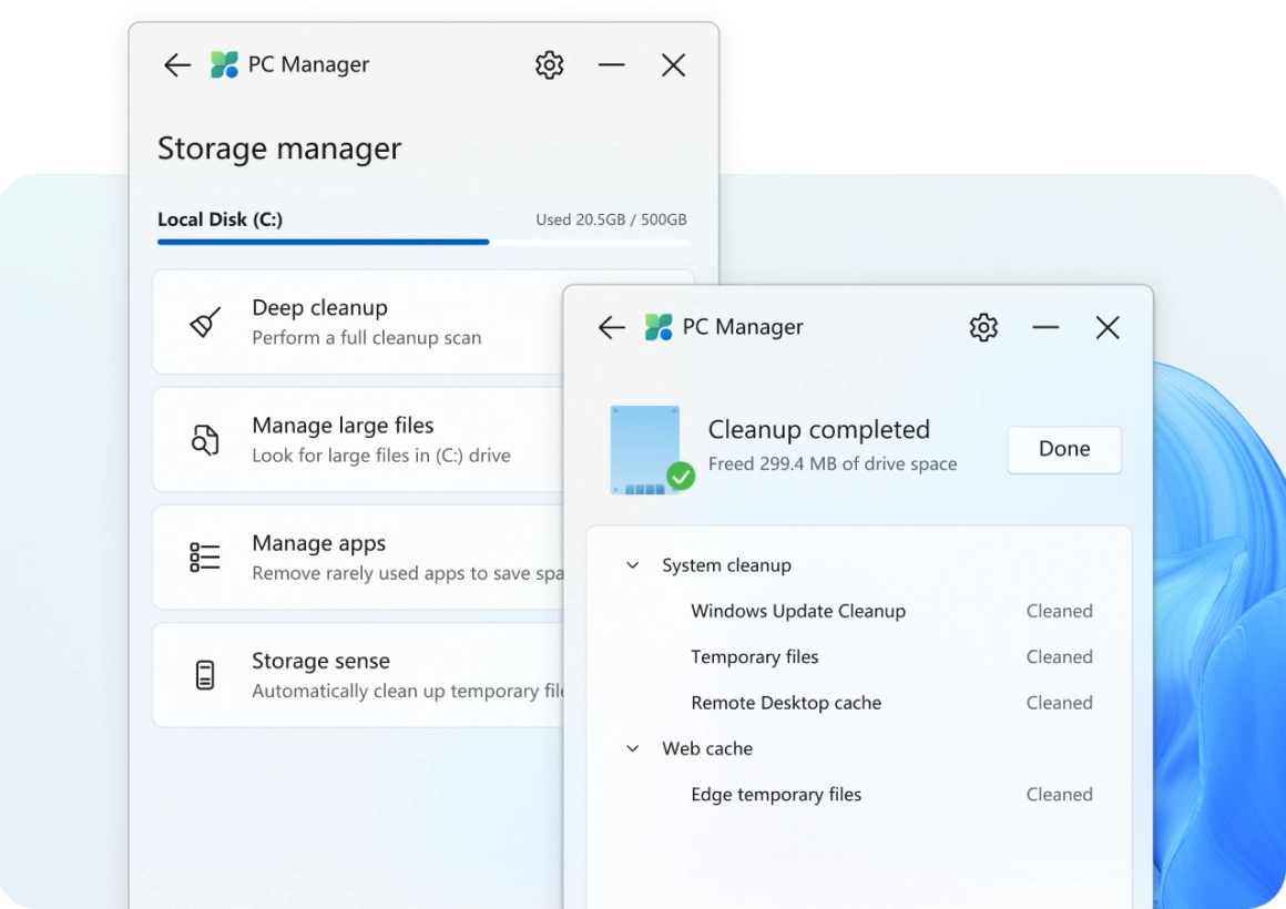 Microsoft PC Manager captura de tela 3